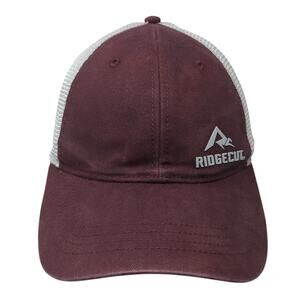Ridgecut Snapback Trucker Hat Red One Size Adjustable Embroidered Mesh Back